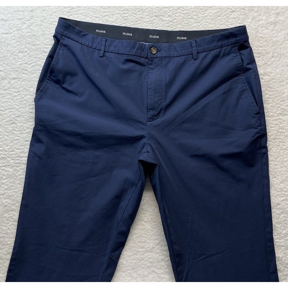 Jos. A. Bank Pants Mens 40x30 Navy Traveler Tailored Fit Performance Golf Casual
